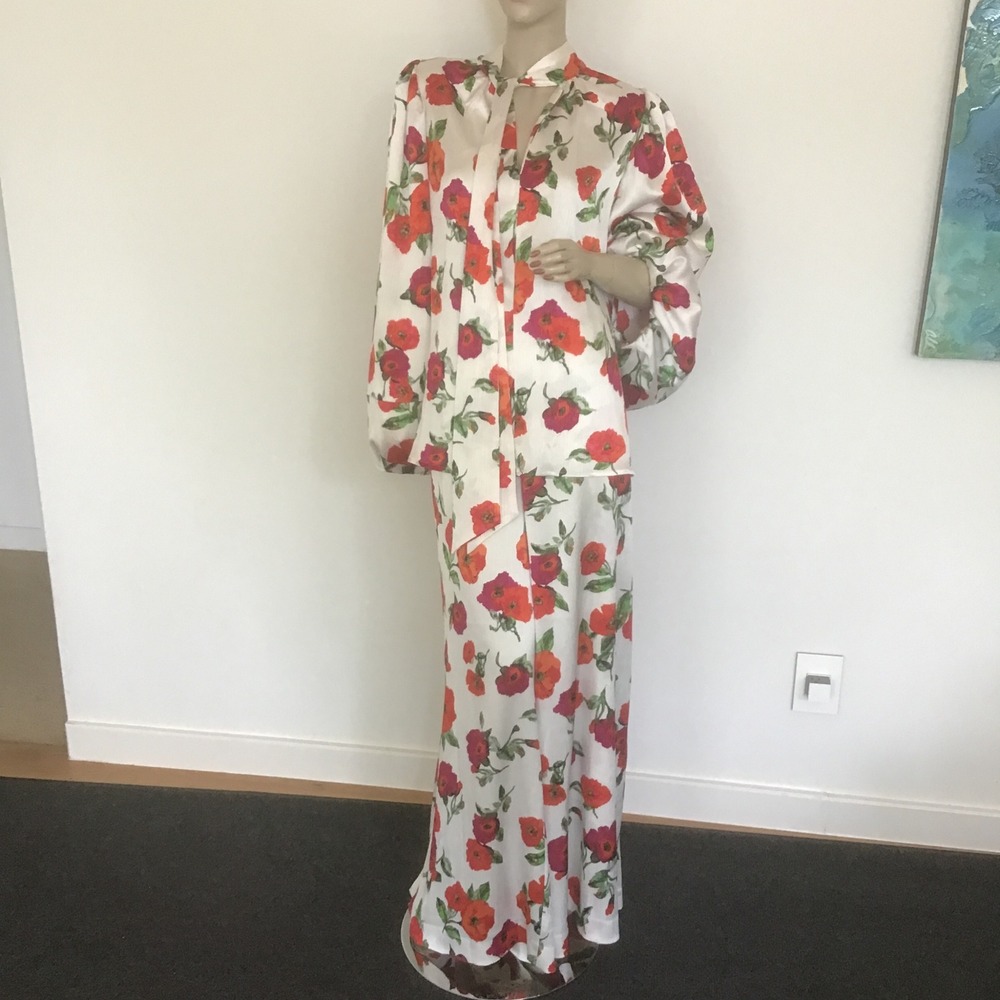 Nordstrom x Harlem Fashion Row Harbison Floral Blouse and Wide Leg Pants Set XXL